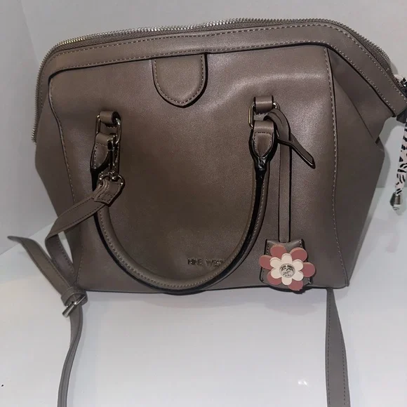 Nine West Grey Satchel Bag - Picture 3 of 4